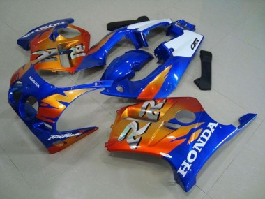 1988-1989 Honda CBR250RR MC19 Motorcycle Fairings - White Blue Orange