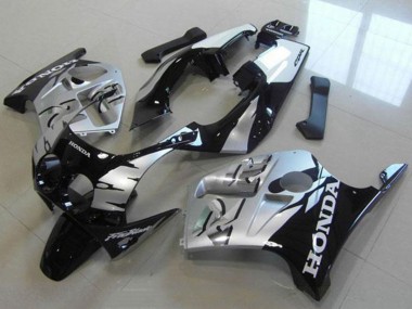 1988-1989 Honda CBR250RR MC19 Motorcycle Fairings - Silver Glossy Black