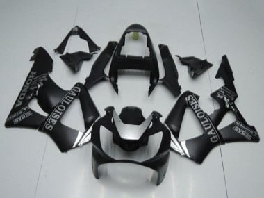 2000-2001 Honda CBR900RR 929 Motorcycle Fairings - Matte Black Silver Cauloises