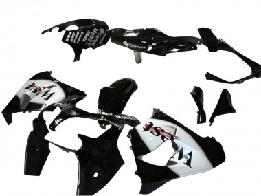 2000-2001 Kawasaki ZX9R Motorcycle Fairing - Glossy Black White West