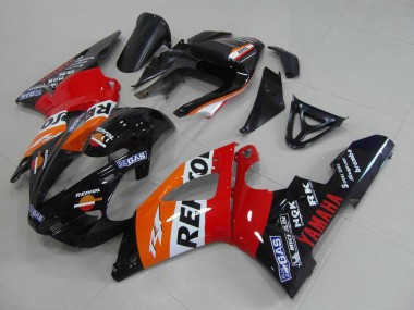 2000-2001 Yamaha YZF R1 Motorcycle Fairings - Orange White Red Black Repsol