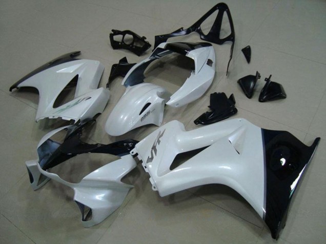 2002-2013 Honda VFR 800 Motorcycle Fairings - White Glossy Black Silver Decal