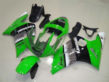 2003-2004 Kawasaki ZX6R Motorcycle Fairing - Green White Black