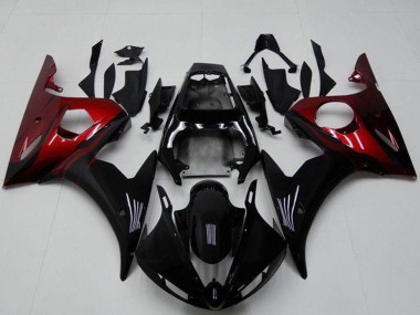 2003-2004 Yamaha YZF R6 Motorcycle Fairing Kits - Glossy Black Red