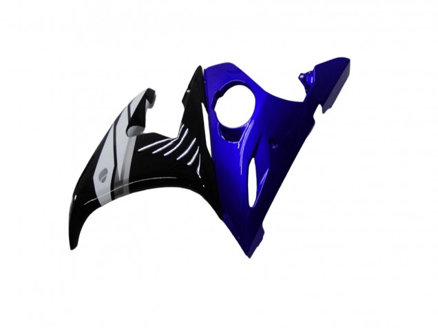 2003-2004 Yamaha YZF R6 Motorcycle Fairings - Blue White Glossy Black