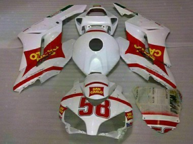 2004-2005 Honda CBR1000RR Motorcycle Fairings - White Red Yellow San Carlo 58