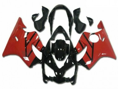 2004-2007 Honda CBR600 F4i Motorcycle Fairings Kits - Red Glossy Black