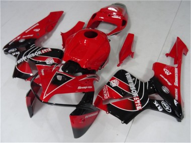 2005-2006 Honda CBR600RR Motorcycle Fairings Kit - Red Black