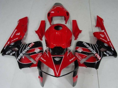 2005-2006 Honda CBR600RR Motorcycle Fairings Kit - Red Black
