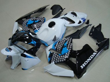 2005-2006 Honda CBR600RR Motorcycle Fairings - White Blue Black