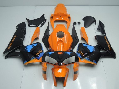 2005-2006 Honda CBR600RR Motorcycle Fairings - Orange Blue Black