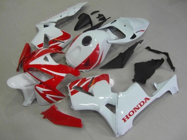 2005-2006 Honda CBR600RR Motorcycle Fairings - White Red