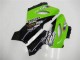 2005-2006 Kawasaki ZX6R Motorcycle Fairings - Green Glossy Black Elf