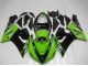 2005-2006 Kawasaki ZX6R Motorcycle Fairings - Green Glossy Black Elf
