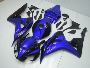 2006-2007 Honda CBR1000RR Motorcycle Fairing Kits - Blue Glossy Black