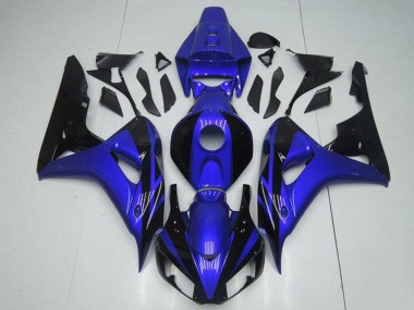 2006-2007 Honda CBR1000RR Motorcycle Fairing Kits - Blue Glossy Black