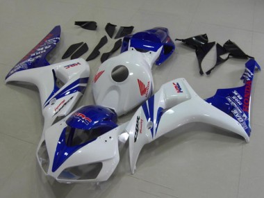 2006-2007 Honda CBR1000RR Motorcycle Fairings - White Blue Red HRC