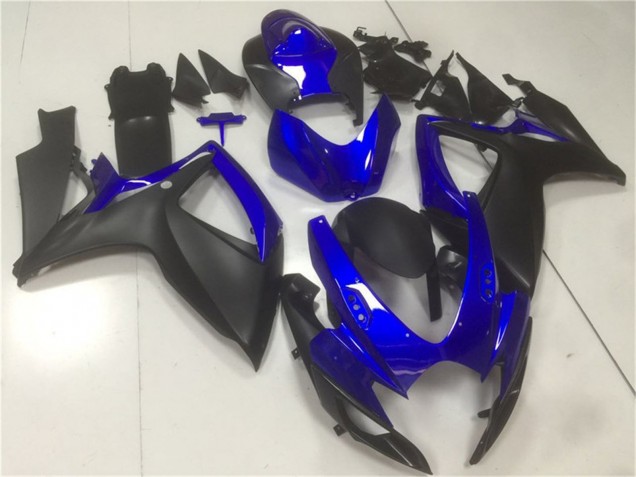 2006-2007 Suzuki GSXR 600/750 Motorcycle Fairings - Blue Matte Black