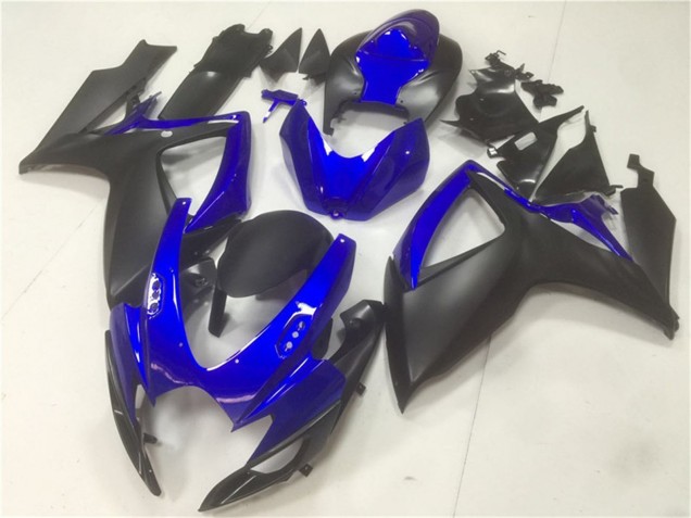 2006-2007 Suzuki GSXR 600/750 Motorcycle Fairings - Blue Matte Black