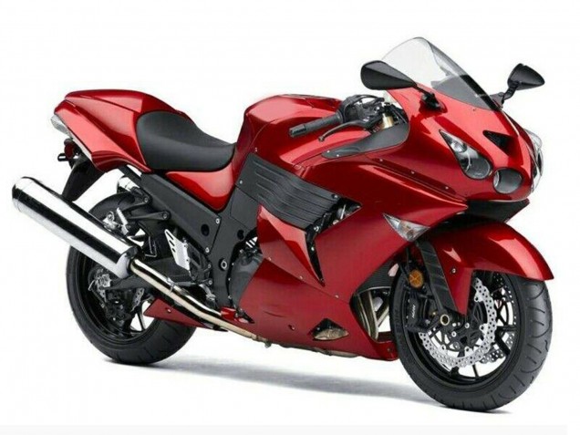 2006-2011 Kawasaki ZX14R ZZR1400 Motorcycle Fairings - Red