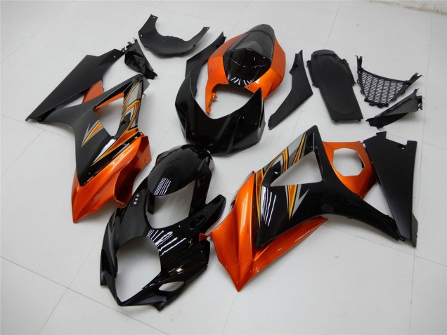 2007-2008 Suzuki GSXR 1000 Motorcycle Fairing - Orange Black
