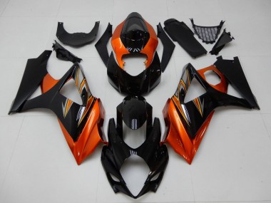 2007-2008 Suzuki GSXR 1000 Motorcycle Fairing - Orange Black