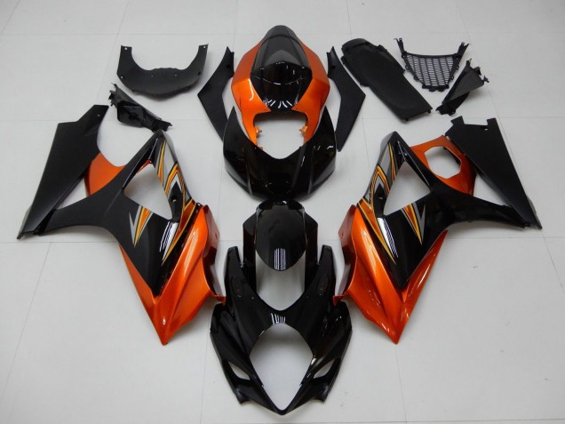 2007-2008 Suzuki GSXR 1000 Motorcycle Fairing - Orange Black