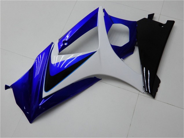 2007-2008 Suzuki GSXR 1000 Motorcycle Fairings - White Blue Black No Decal