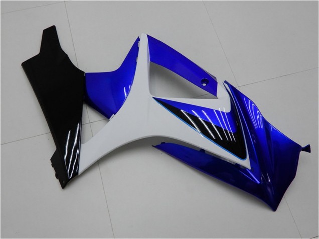2007-2008 Suzuki GSXR 1000 Motorcycle Fairings - White Blue Black No Decal