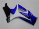2007-2008 Suzuki GSXR 1000 Motorcycle Fairings - White Blue Black No Decal