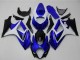 2007-2008 Suzuki GSXR 1000 Motorcycle Fairings - White Blue Black No Decal