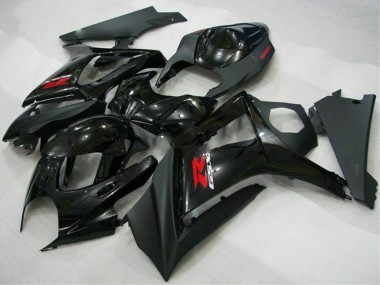 2007-2008 Suzuki GSXR 1000 Motorcycle Fairings - Glossy Black Matte Black Red