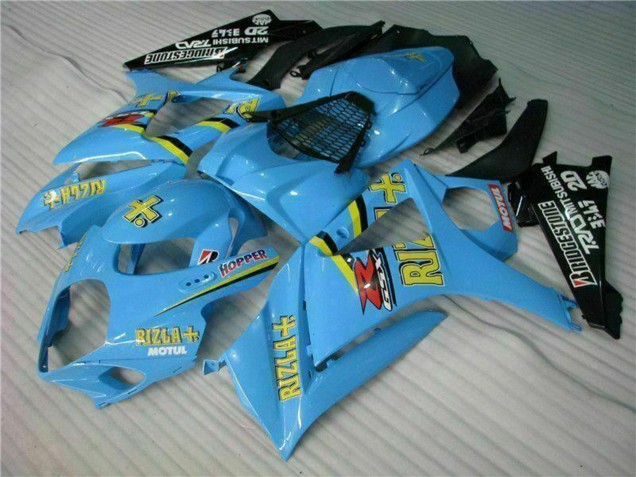 2007-2008 Suzuki GSXR 1000 Motorcycle Fairing Kits - Blue Gold Black Rizla