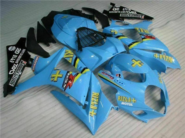 2007-2008 Suzuki GSXR 1000 Motorcycle Fairing Kits - Blue Gold Black Rizla