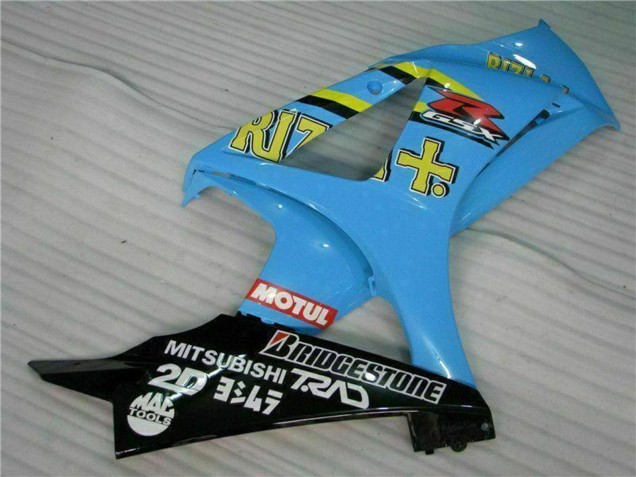 2007-2008 Suzuki GSXR 1000 Motorcycle Fairing Kits - Blue Gold Black Rizla