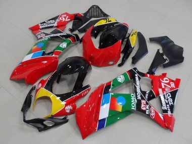 2007-2008 Suzuki GSXR 1000 Motorcycle Fairings - Red Yellow Black Blue White Green