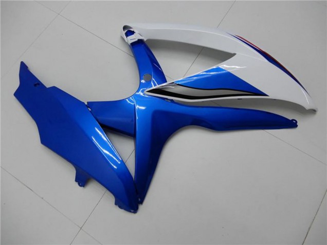 2008-2010 Suzuki GSXR 600/750 Motorcycle Fairings - White Blue