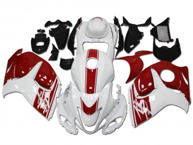2008-2020 Suzuki GSXR 1300 Hayabusa Motorcycle Fairings - White Red