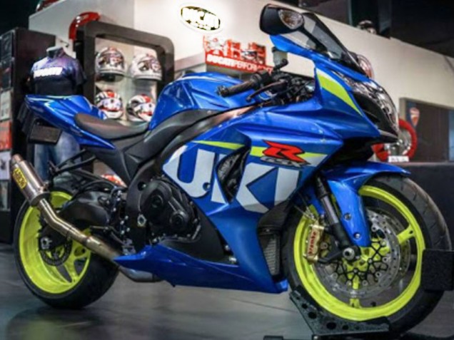 2009-2016 Suzuki GSXR 1000 Motorcycle Fairing - Blue Green White