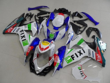 2009-2016 Suzuki GSXR 1000 Motorcycle Fairings - White Blue Green Yellow Red Fixi