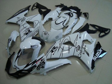 2009-2016 Suzuki GSXR 1000 Motorcycle Fairings - White Black Corona
