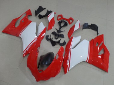 2011-2014 Ducati 1199 Motorcycle Fairings - Red White Black