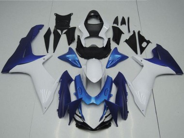 2011-2024 Suzuki GSXR 600/750 Motorcycle Fairings - White Light Blue