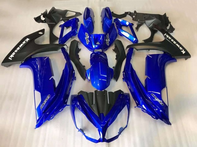 2012-2016 Kawasaki EX650 Motorcycle Fairings - Blue Matte Black
