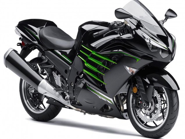 2012-2024 Kawasaki ZX14R ZZR1400 Motorcycle Fairings - Glossy Black Matte Black Green