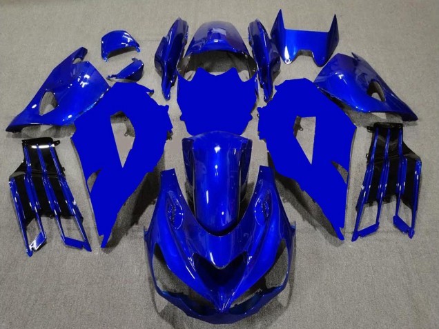2012-2024 Kawasaki ZX14R ZZR1400 Motorcycle Fairings - Blue Black