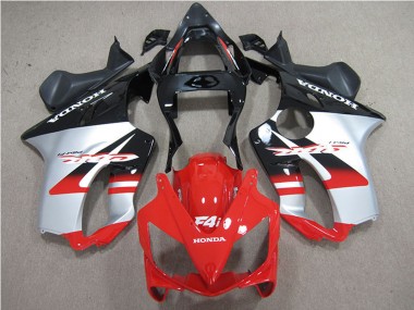 2001-2003 Honda CBR600 F4i Motorcycle Fairings - Silver Red Glossy Black
