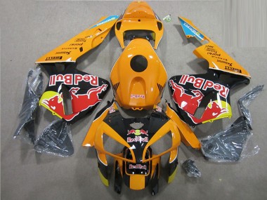 2005-2006 Honda CBR600RR Motorcycle Fairings - Orange Black Red Bull