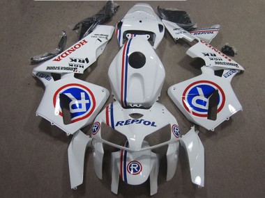 2005-2006 Honda CBR600RR Motorcycle Fairings - White Blue Repsol