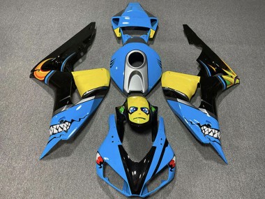 2006-2007 Honda CBR1000RR Motorcycle Fairings - Light Blue Yellow Silver Glossy Black Shark